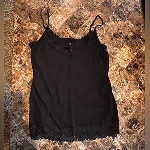 Versona Black Lace Trim Cami